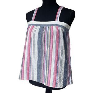 Love by GAP Multi Striped Linen Blend Top MI020